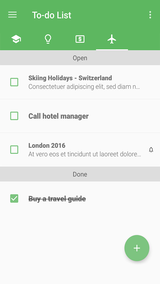 Screenshot of To-Do List showing task list and details